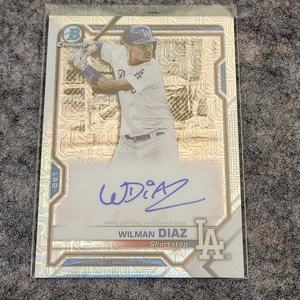 2021 Bowman Chrome Mega Box Chrome Mojo Autographs Wilman Diaz #BCMA-WD Auto RC - Picture 1 of 2