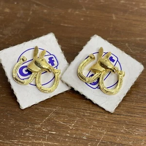 Lote de 2 prendedores de solapa política de herradura burro demócrata petróleo del Golfo de colección NOS - Imagen 1 de 3