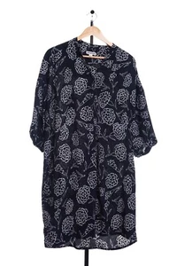 WHISTLES Dress Floral Print Black Size M Cupro Viscose - Picture 1 of 10