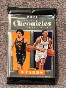 NBA BASKETBALL-2021 Panini Chronicles Draft Picks-NUEVO/SELLADO-Pack de 5 cartas - Imagen 1 de 1