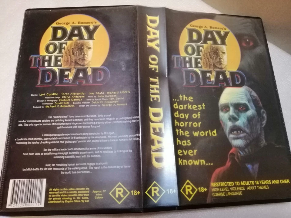 DAY OF THE DEAD 1985 (George A. Romero's) 1990's Re-Issue - ZOMBIE HORROR MOVIE - image 1 of 1