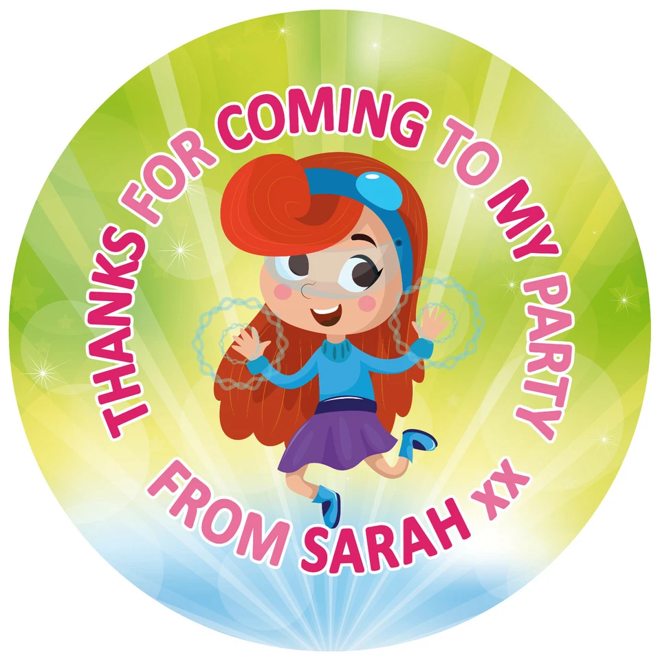 Personalised Birthday Cartoon Stickers in 35 or 24 lots - Image 1 of 1