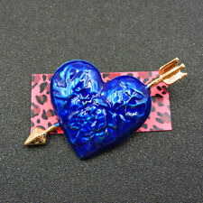 Of Love Charm Brooch Pin Gift New Fashion Betsey Johnson Blue Enamel Arrow