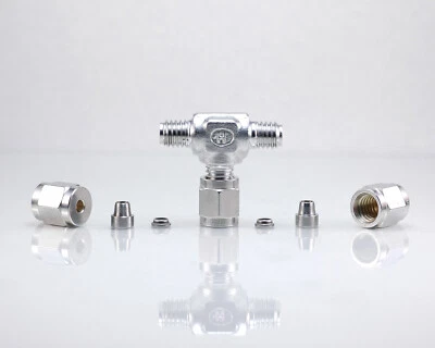 TUBE UNION TEE 1/8 IN OD HOKE GYROLOK 2TTT316 STAINLESS STEEL 316 SUB SS-200-3 - Image 1 of 2