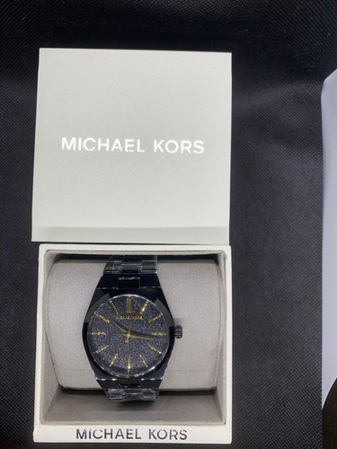 Orologio Michael Kors Channing quadrante nero glitter 36 mm autentico