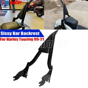 Tall Sissy Bar Backrest W/ Pad For Harley Touring Street Road Glide 2009-2021 - Picture 1 of 9