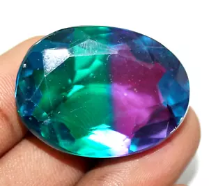 Pietra preziosa sciolta tormalina multicolore certificata forma ovale naturale 84,70 carati EGL - Foto 1 di 7