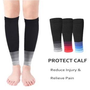 Calf Compression Sleeve Socks Men Women Shin Splint Leg Running Fitness Travel - Picture 1 of 15