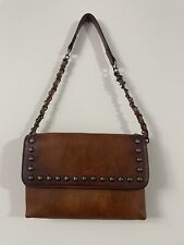 Sam & Hadley Genuine VEGAN LEATHER Studded Handbag Brown with Studs