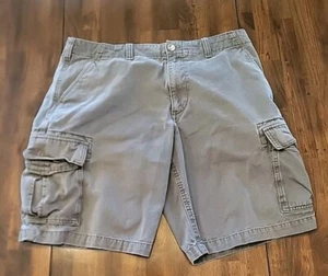Pantaloncini cargo Eddie Bauer da uomo grigi taglia 36 Legendwash 10,5 pollici con inseam - Foto 1 di 13