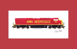 Iowa Interstate 30th Anniversary ES44AC 516 11"x17" stampa opaca Fletcher firmata - Foto 1 di 1
