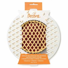 Decora Griglia Tagliapasta per Crostata Classica, Acciaio, Bianco, Dim. ø 30 cm