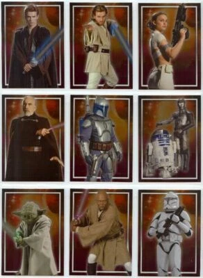 STAR WARS Attack of the Clones UK Character C1-C10 SET / SINGLES CHOOSE BY TOPPS - Image 1 of 4