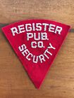 Insigne patch vintage Register Pub Co couture de sécurité brodé protection 4 pouces