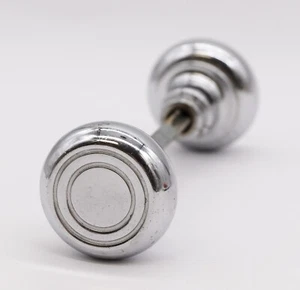 Pair of Vintage Concentric Chrome Passage Door Knobs - Picture 1 of 5