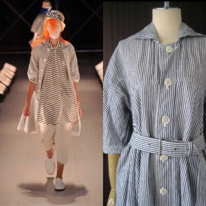 Junya Watanabe Comme des garcons Striped Long Buttton Jacket AD2010 - Bild 1 von 14
