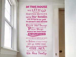 In this house we are family wall sticker - Picture 1 of 8