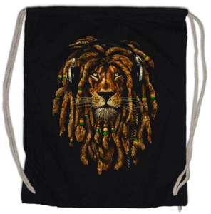 Rastafari Lion IV Turnbeutel Rasta Jah Babylon Irie Reggae Jamaica Africa - Picture 1 of 1