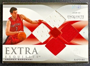 ANDREA BARGNANI 2006-07 UD Exquisite Collection Extra Quad Jersey Patch 17/25 - Picture 1 of 2