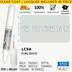 LC9A Touch Up Paint for VW Volkswagen White GOLF PASSAT JETTA POLO BEETLE TOUARE - Picture 1 of 3