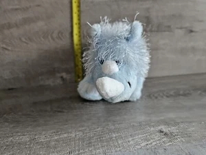 Ganz Webkinz Blue Rhino Long Hair Plush Stuffed Animal HM196 No Code - Picture 1 of 9