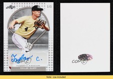 2018 Leaf Perfect Game National Showcase Silver Proof 1/1 Taylor Clapp Auto