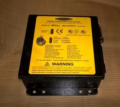 BANNER MSCA-1 MINI-SCREEN CONTROLLER BOX -USED - Image 1 of 4