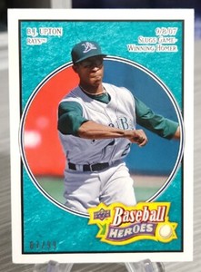 BJ Upton 2008 Upper Deck Baseball Heroes SEA GREEN /99 Tampa Bay Rays #164