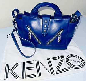 Kenzo Kalifornia Blue Leather Shoulder / Cross Body Hand Held Bag - Picture 1 of 9