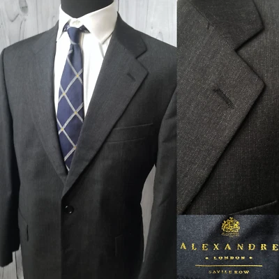 Alexandre Savile Row Men's Blazer Gray Hopsack 44S Short Sport Coat Jacket - Image 1 of 4