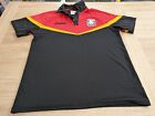 Bradford Bulls Rugby League Polo T-shirt Steeden S Mens Black/Red/Yellow
