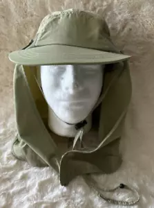 Dorfman Pacific Hut tailliert khaki Buschhut Outdoor Sonne mit verstaubarer Nackenklappe einzigartig - Bild 1 von 11