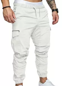 Men Casual Joggers Cargo Combat Active Sports BaggyFit Trousers Fast Shipping - Picture 1 of 6