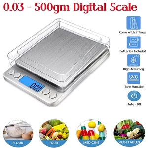 0,03 g - 500 g Digitale LCD-Waage Küchen-Taschenwaage Gramm Elektronische Lebensmittel - Bild 1 von 10