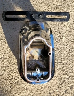 OEM Harley Tombstone Taillight Body w/ Lens Bezel Panhead Knucklehead - Image 1 of 4