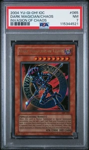 PSA 7 DARK MAGICIAN/CHAOS Yu-gi-oh IOC-#065 Invasion Of Chaos - Picture 1 of 2