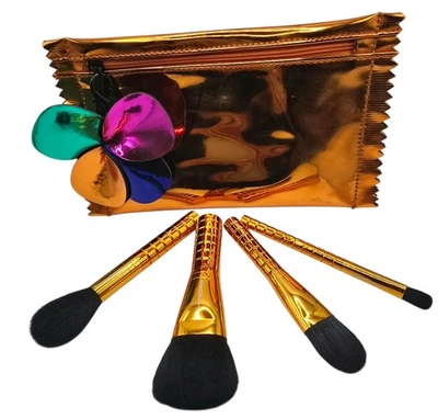 New MAC Shiny Pretty Things Face Brush Party Set Brushes & Makeup Bag Pouch Cute - Bild 1 von 4
