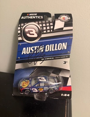 1/64 Autographed Austin Dillon #3 NASCAR Authentics RCR Chevy Bass Pro Diecast - Image 1 of 4