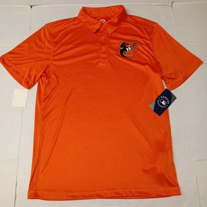 Majestic Baltimore Orioles Polo Shirt Men's M Medium Orange MLB Baseball - Picture 1 of 7