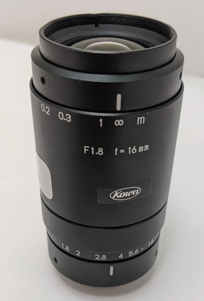 Kowa 16mm F/1.8 C-Mount Lens Japan – Filter Thread Damaged, Untested - Image 1 of 4