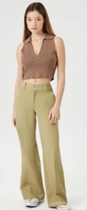 Women's Forever 21 Brown Twill Carpenter Pants Size XS - Picture 1 of 15