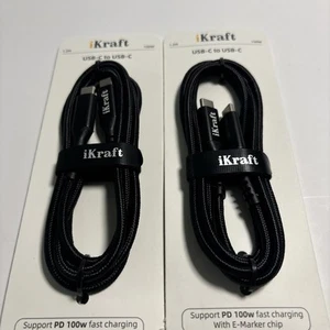 Ikraft Kabel [2er-Pack, 3 Fuß] Premium Nylon USB A auf Typ C Ladekabel - Bild 1 von 3