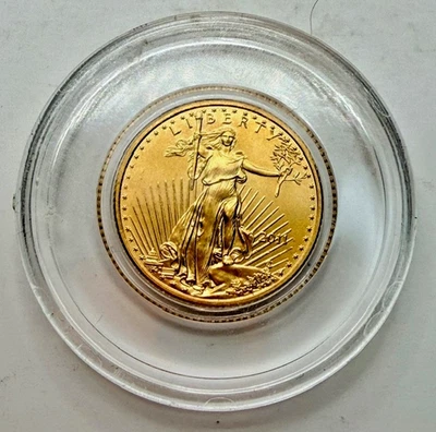 2011 W $5 1/10oz American Gold Eagle - Imagem 1 de 2