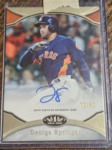 2020 Topps Tier One George Springer On Card Auto #d 70/80 - Blue Jays Astros SSP - Picture 1 of 1