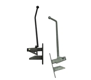 Hunting Type Gate Catch Self Locking (Black or Galvanised Auto Drop Latch Farm) - Picture 1 of 25