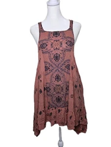 Free People Into You  Swing Tunic Keyhole Slip Dress Cover Up Asymmetrical XS - Picture 1 of 5