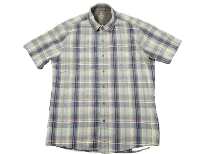 Kuhl Skorpio Linen Shirt Men's M Plaid Hiking Stretch Outdoors Camp Pocket - Image 1 of 4