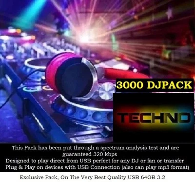 BAKCATDJ Techno Music USB 64GB | 2023 | 320kbps | DJ or Fan
