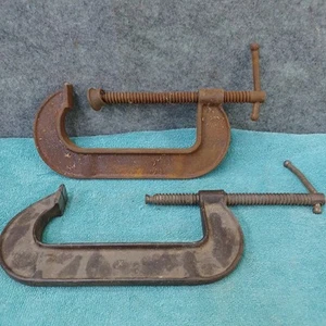 JORGENSON 106 6" C KLEMME 2 STCK LOT VINTAGE GESENKGESCHMIEDET HOLZBEARBEITUNG MASCHINIST WERKZEUGE - Bild 1 von 11