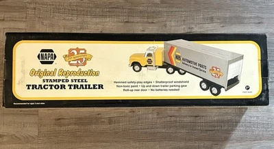 FIRST GEAR NAPA 25TH ANNIVERSARY 1979-2004 STAMPED STEEL TRACTOR TRAILER-NEW - Image 1 of 4